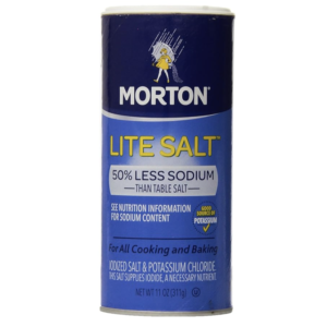 Morton Lite Salt, With Half The Sodium Of Table Salt, 11 oz